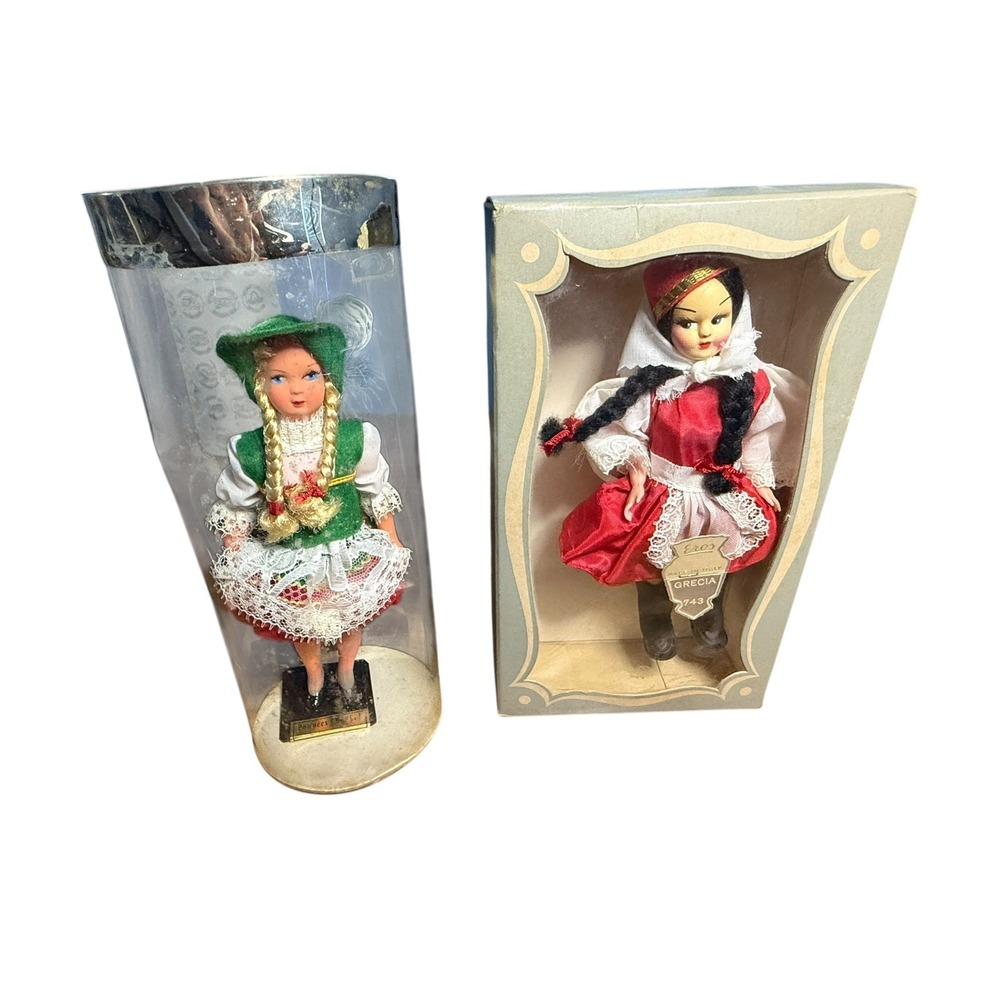 Vintage Eros International Grecia (Italy) & Poupees Cybelle Depose Girl Dolls